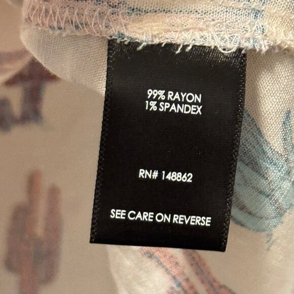 Torrid Sleeveless Cactus Print Blouse Top Size 1X ivory multi blouse - Picture 4 of 12